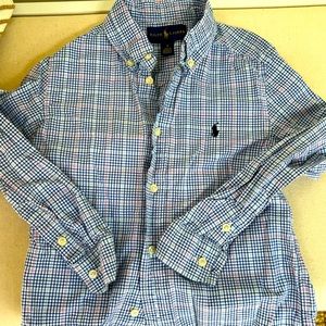Ralph Lauren Polo Long sleeve button up size 5 - navy blue check.